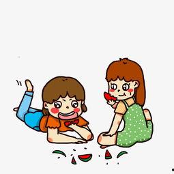 吃瓜胖妞卡通,欢乐卡通里的生活智慧